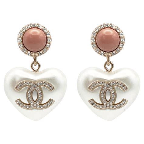 chanel key heart earrings|Chanel earrings cheap price.